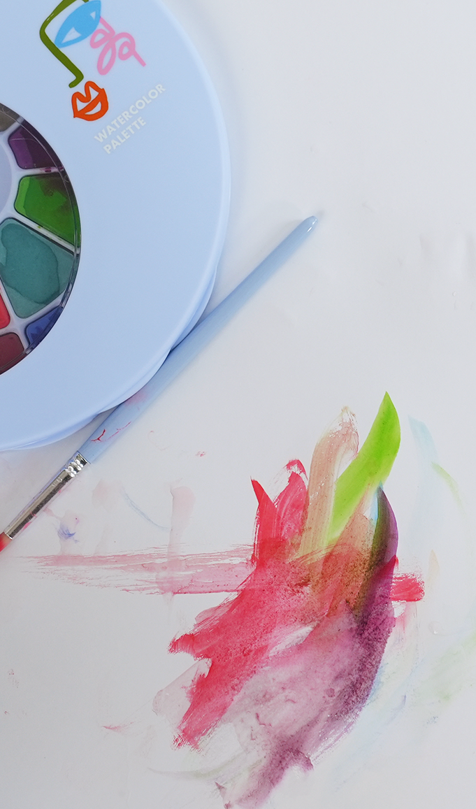 POP Party Supplies, LLC - 24 Color Watercolor Palettes & Brush - Art Party Collection