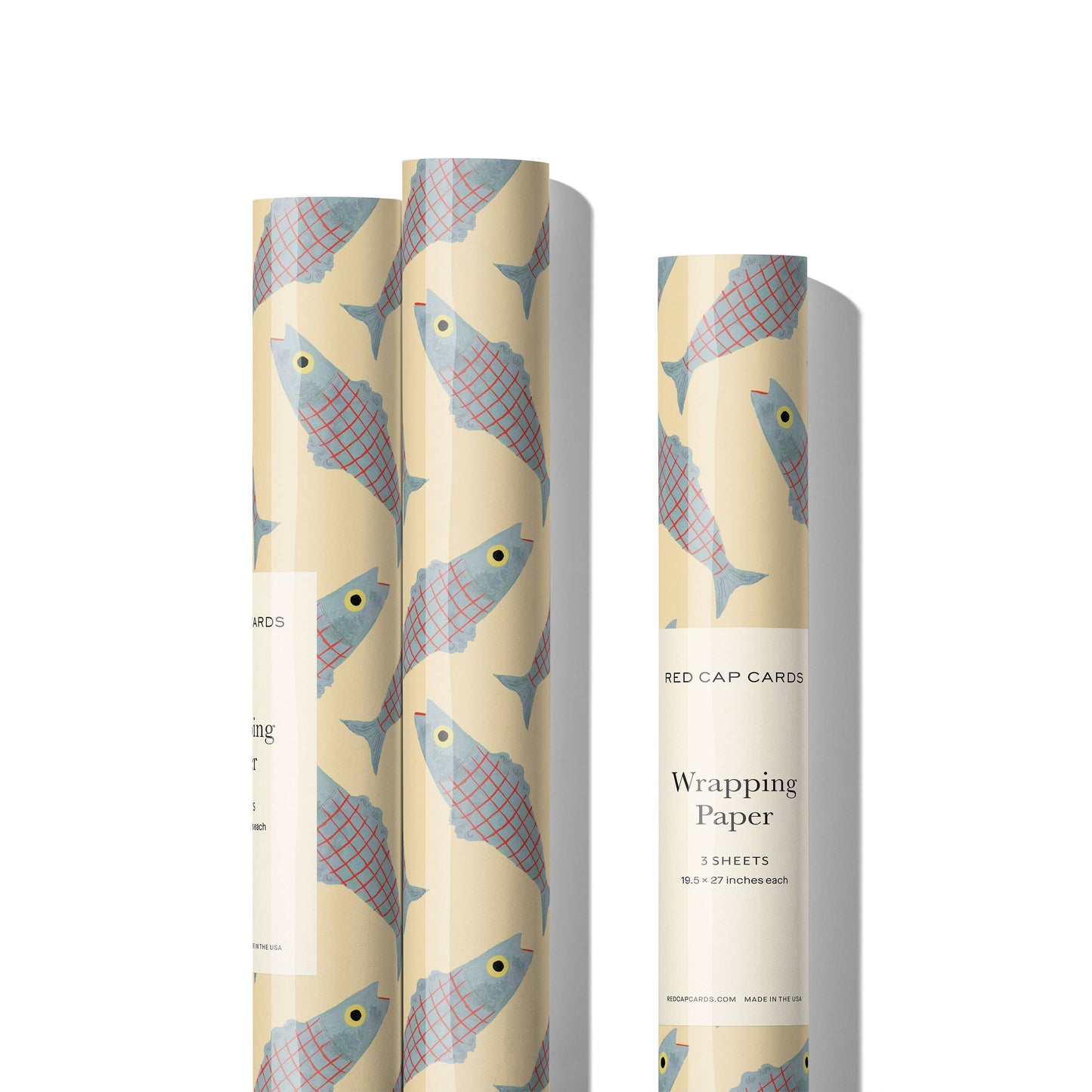Red Cap Cards - Herring wrapping paper