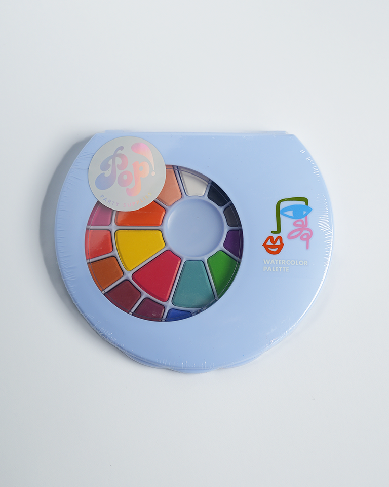 POP Party Supplies, LLC - 24 Color Watercolor Palettes & Brush - Art Party Collection