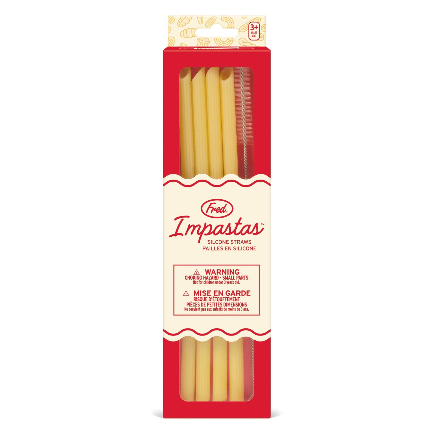 Fred & Friends - IMPASTAS - Silicone Pasta Straws - Set of 4