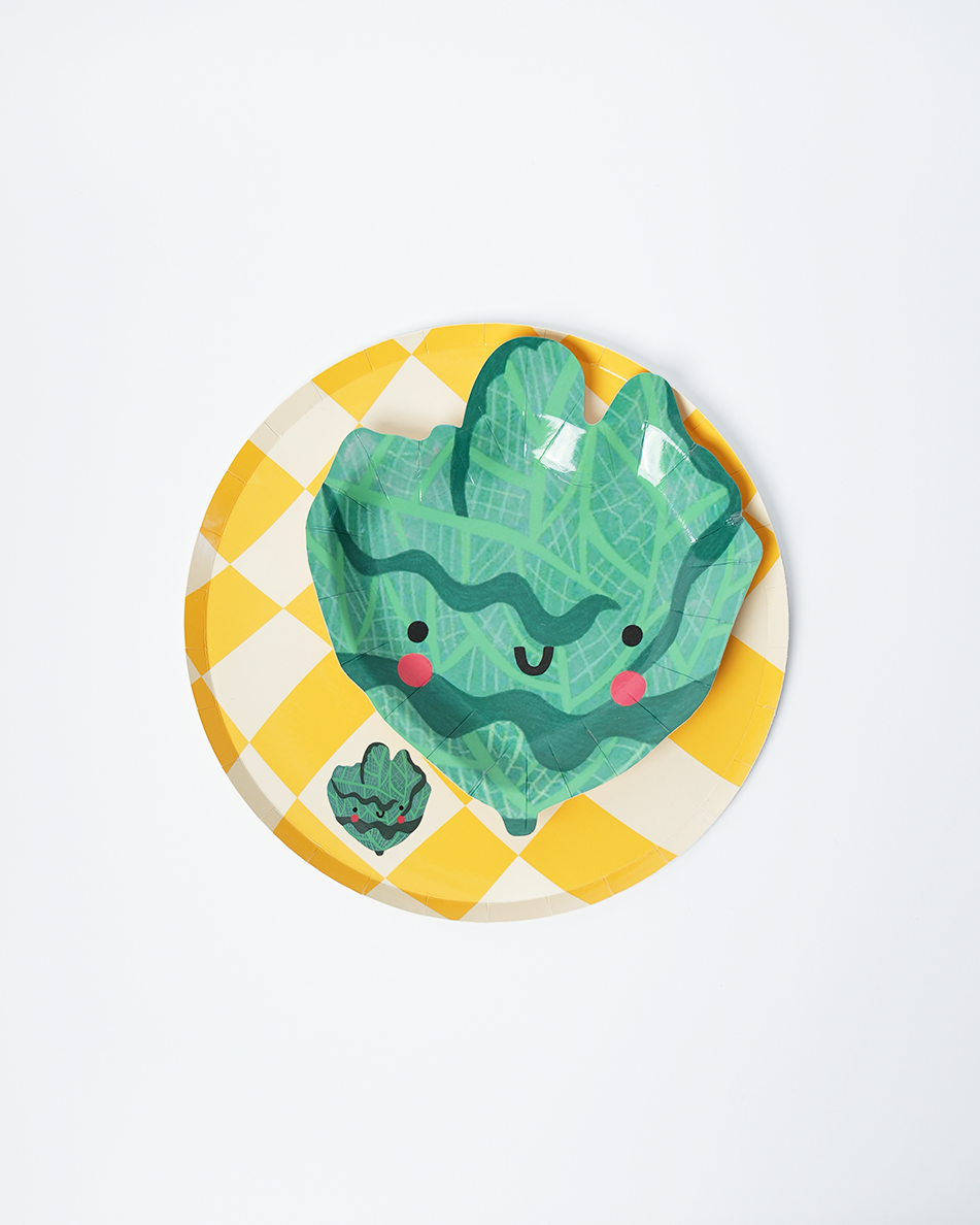 POP Party Supplies, LLC - Checkered Dinner Paper Plates (x12) - Little Chef Collection