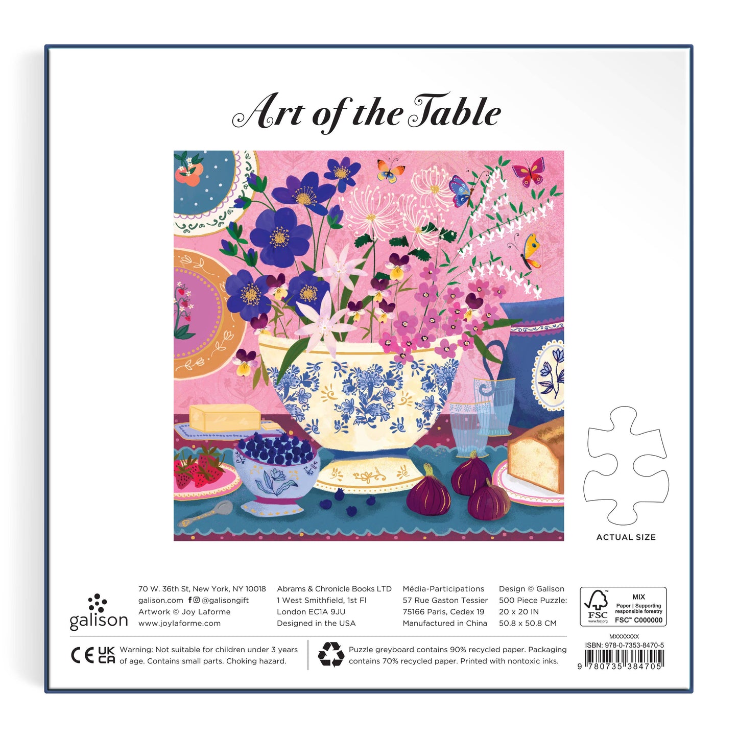 Chronicle Books - Joy Laforme Art of the Table 500 Piece Foil Puzzle