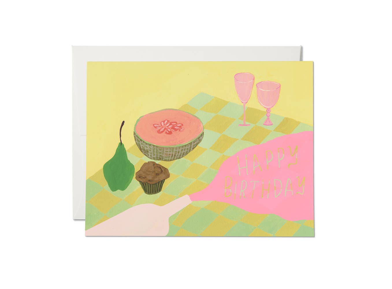 Red Cap Cards - Spilled Wine birthday greeting card