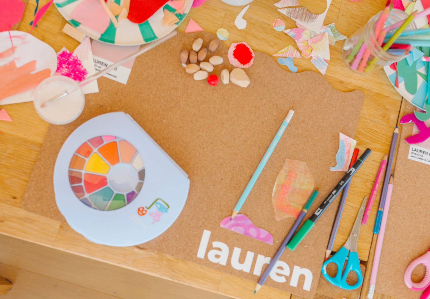 POP Party Supplies, LLC - 24 Color Watercolor Palettes & Brush - Art Party Collection