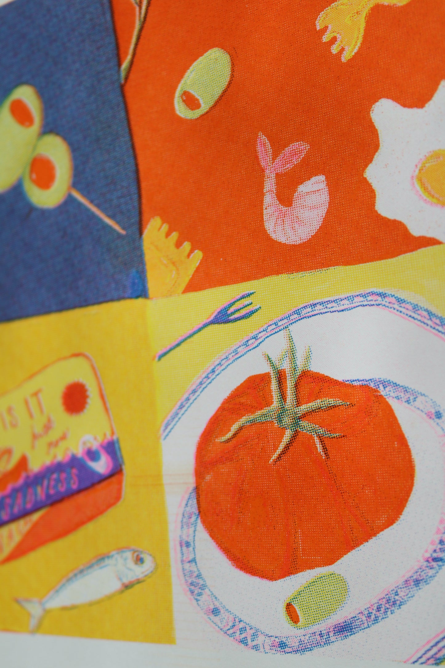 Dinner Party Risograph Print