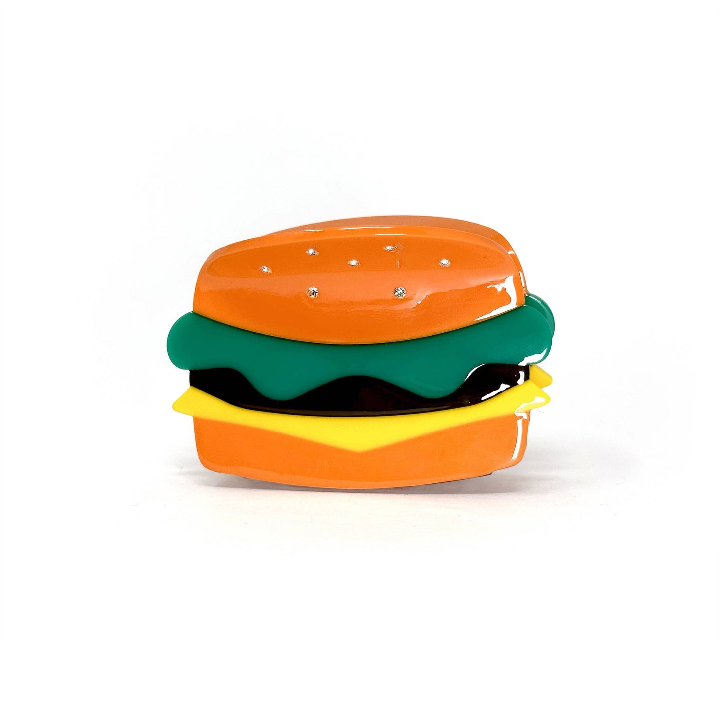 Rainbow Unicorn Birthday Surprise - Cheeseburger Hair Claw Clip β Fun Foodie Accessory