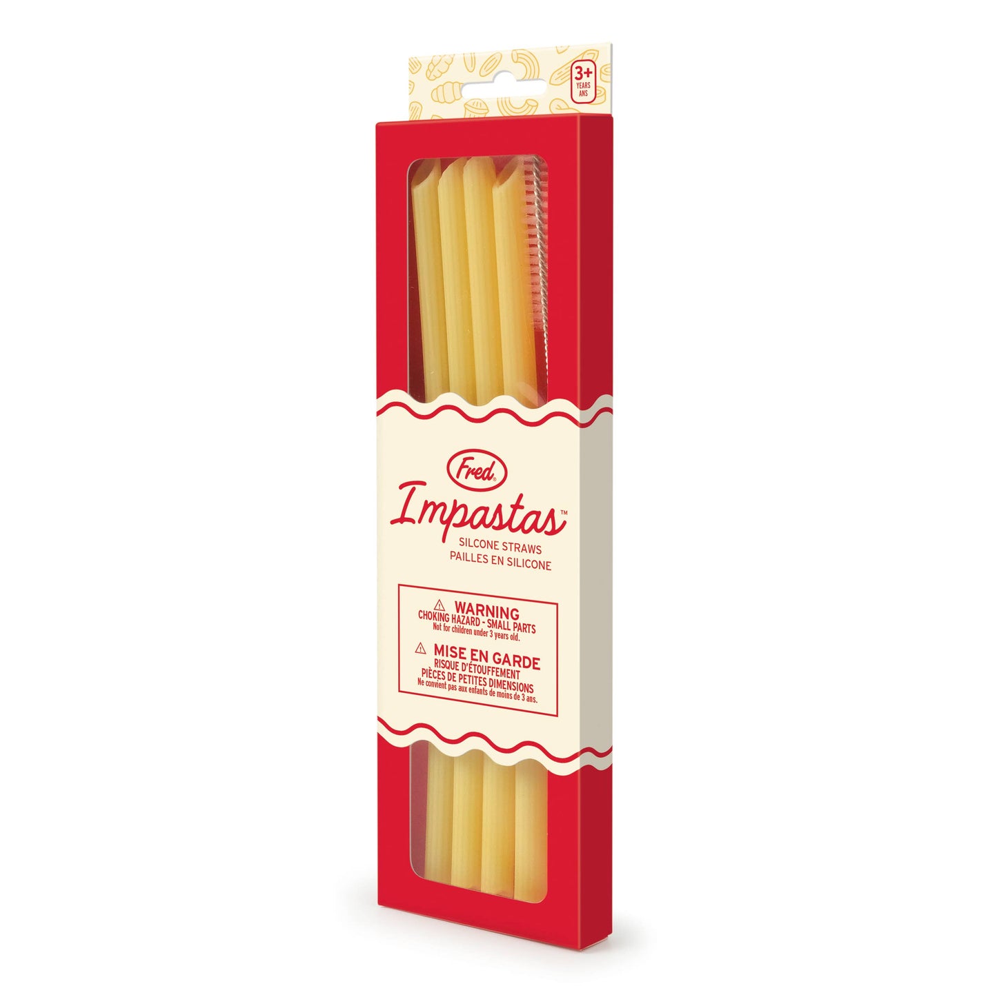 Fred & Friends - IMPASTAS - Silicone Pasta Straws - Set of 4