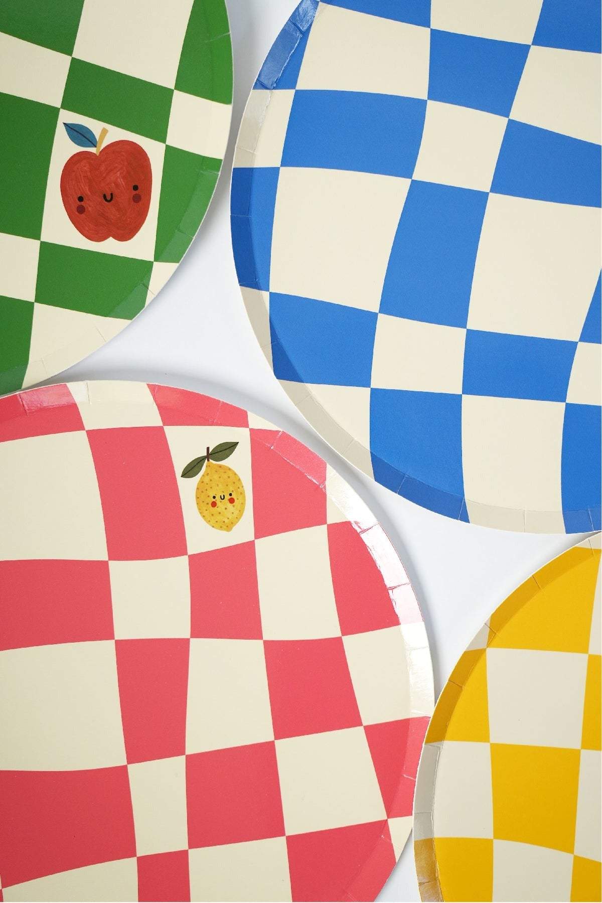 POP Party Supplies, LLC - Checkered Dinner Paper Plates (x12) - Little Chef Collection