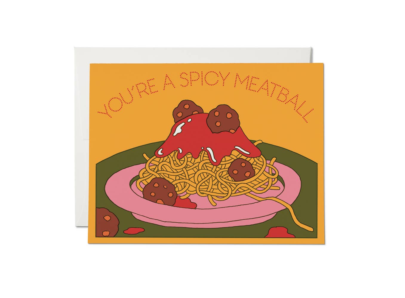 Red Cap Cards - Spicy Meatball friendship greeting card