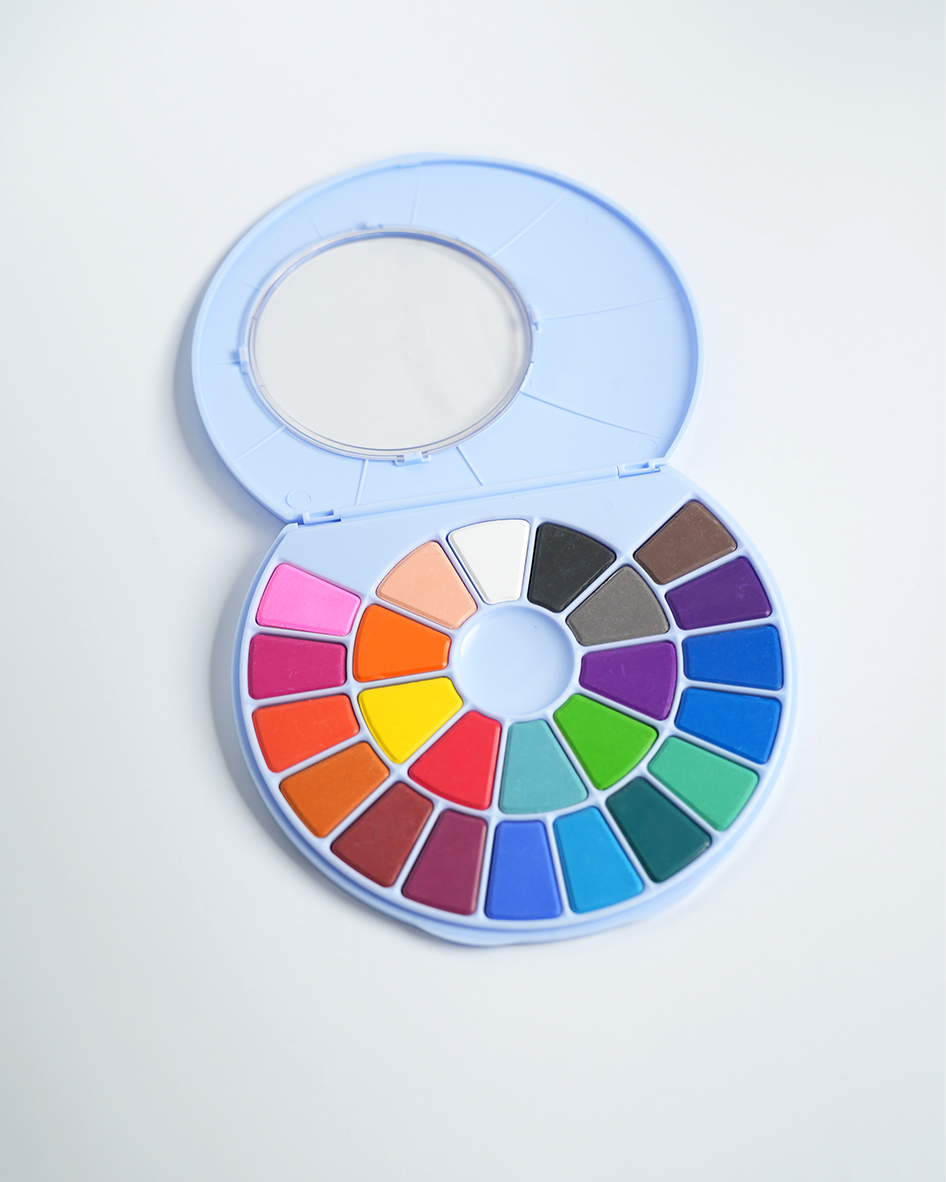 POP Party Supplies, LLC - 24 Color Watercolor Palettes & Brush - Art Party Collection
