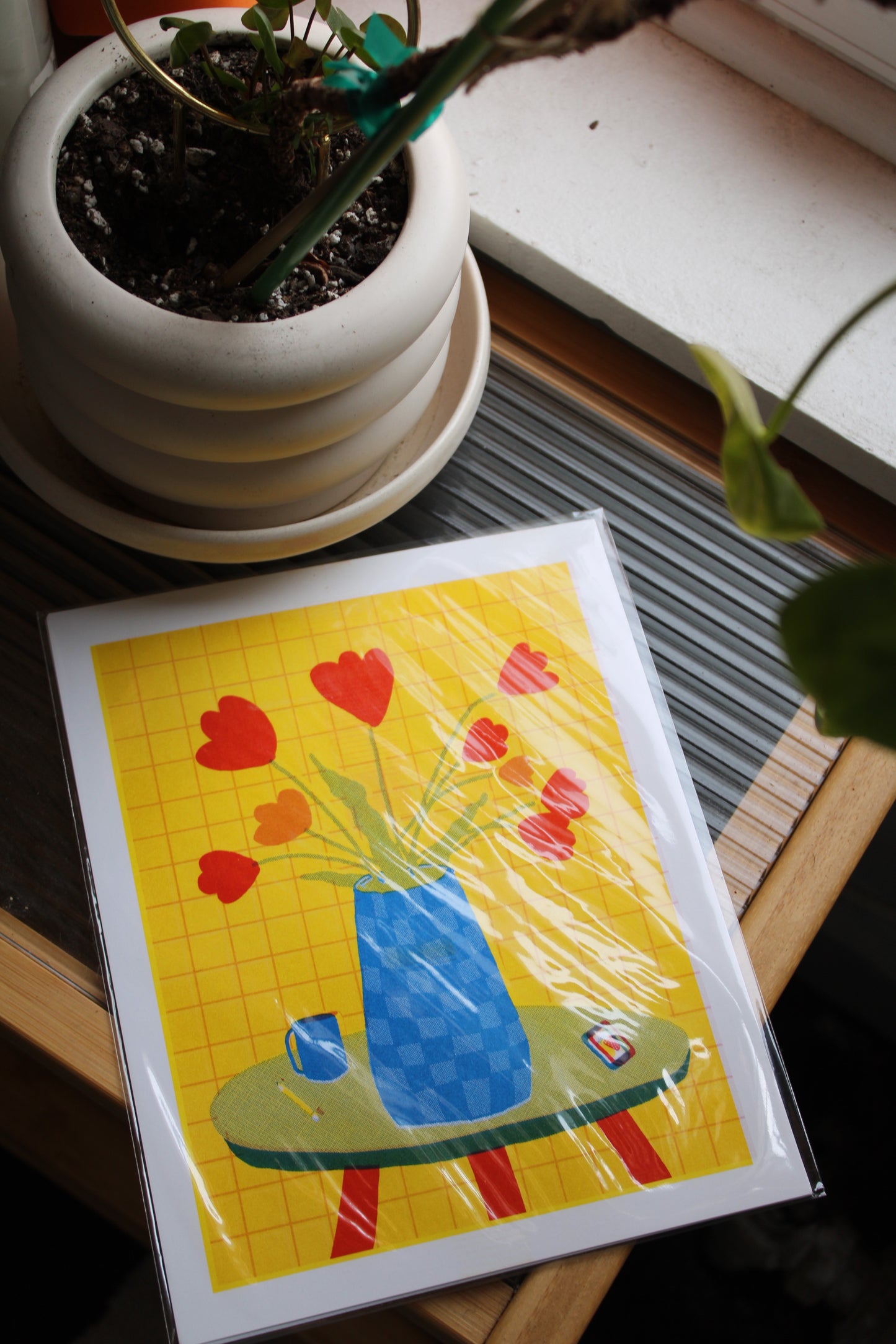 Flower Vase Risograph