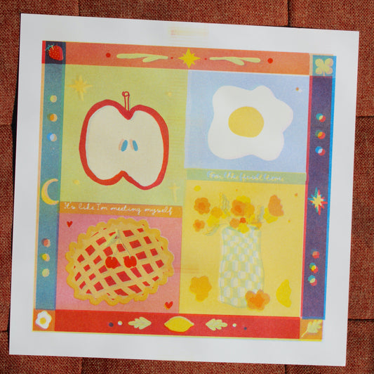 Apple Pie Egg Cutie Risograph
