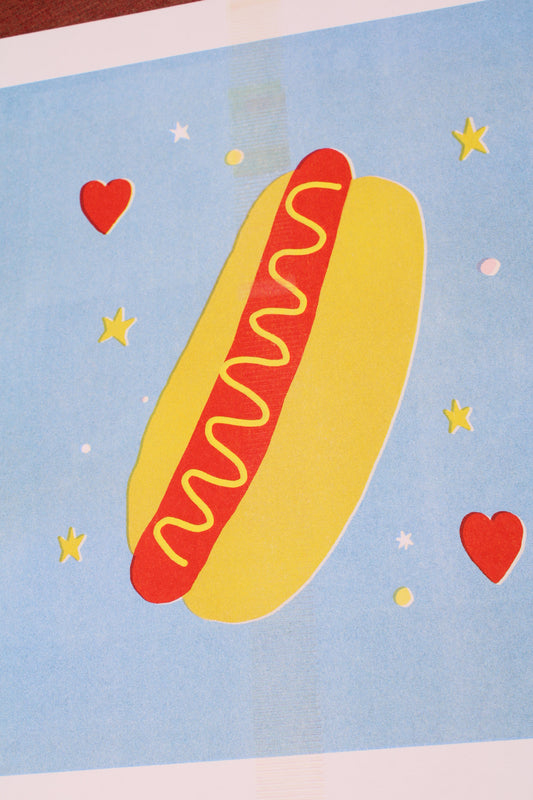 Hot Dog Risograph